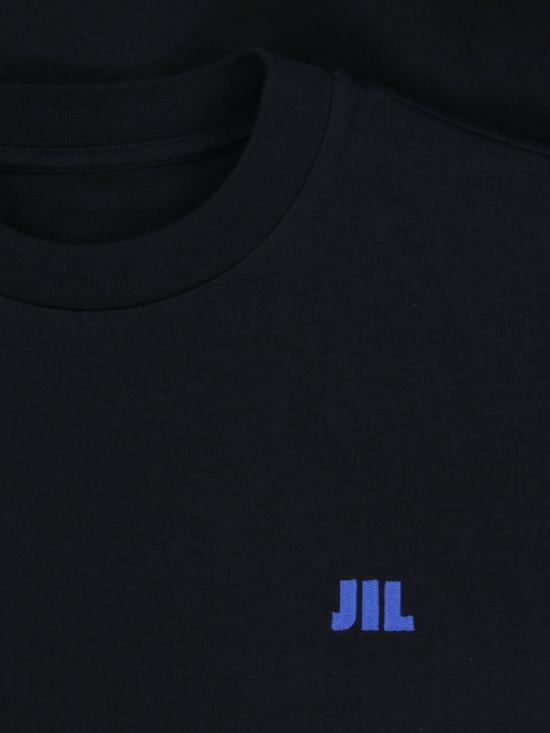 26FW 질샌더 JIL 로고 코튼 티셔츠 JIL 로고 코튼 티셔츠 J02GC0163 J45048001 Blue - JIL SANDER