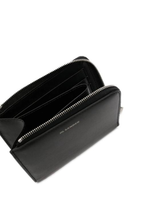  질샌더 로고 집어라운드 반지갑 J25UI0004 P5995 Black - JIL SANDER