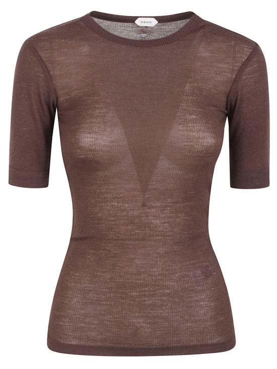 26SS 베르사체 반팔 티셔츠 10245061A175481N380 Brown