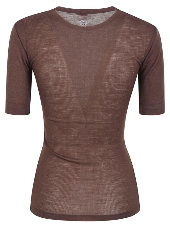 26SS 베르사체 반팔 티셔츠 10245061A175481N380 Brown - VERSACE