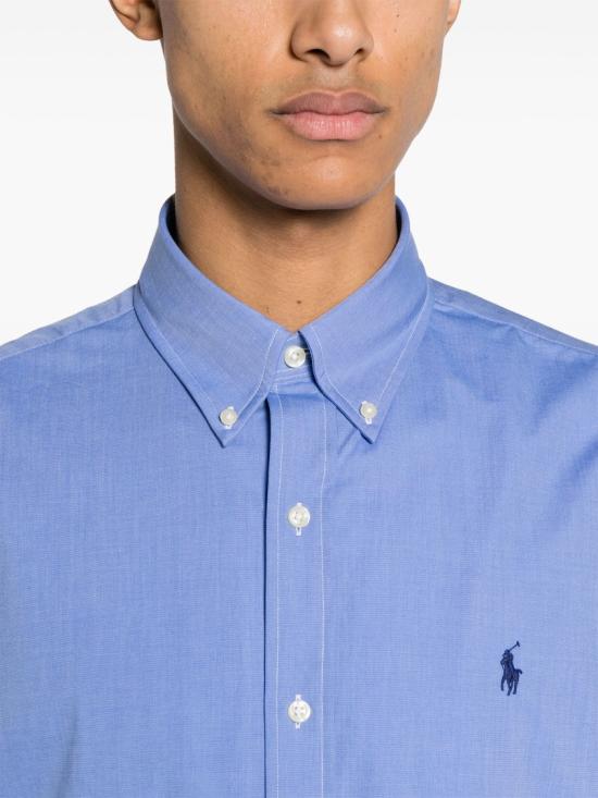  폴로 랄프로렌 커스텀 핏 코튼 포플린 포니 로고 셔츠 710 928255 Blue - POLO RALPH LAUREN