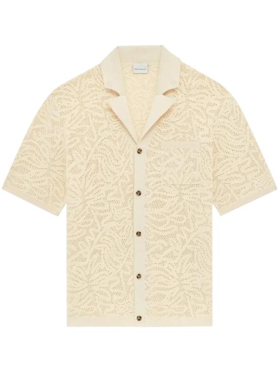 26SS 드롤드무슈 반팔 셔츠 KCA174CO293OW Neutrals