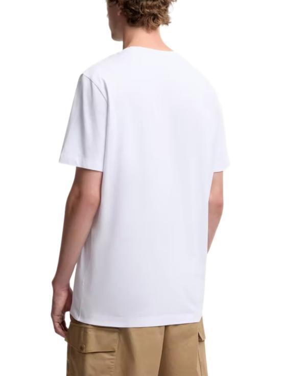 26SS 몽클레어 플록드 로고 코튼 티셔츠 8C000678390T001 White - MONCLER