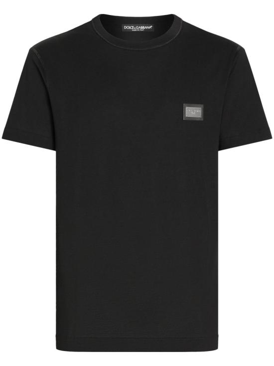 26SS 돌체앤가바나 로고 코튼 티셔츠 G8PT1TG7F2IN0000 Black