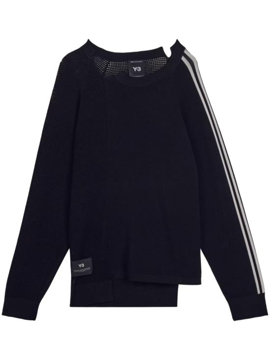 26SS 와이쓰리 스웨터 KR2395BLACK WHITE Black