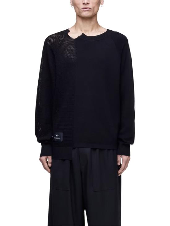 26SS 와이쓰리 스웨터 KR2395BLACK WHITE Black - Y-3