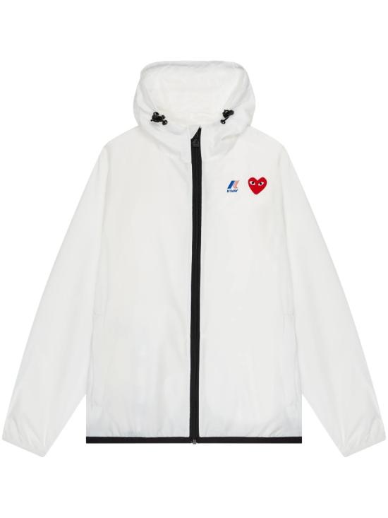 26SS 꼼데가르송 X 까웨 윈드 레인 자켓 AZ J501 0513 White