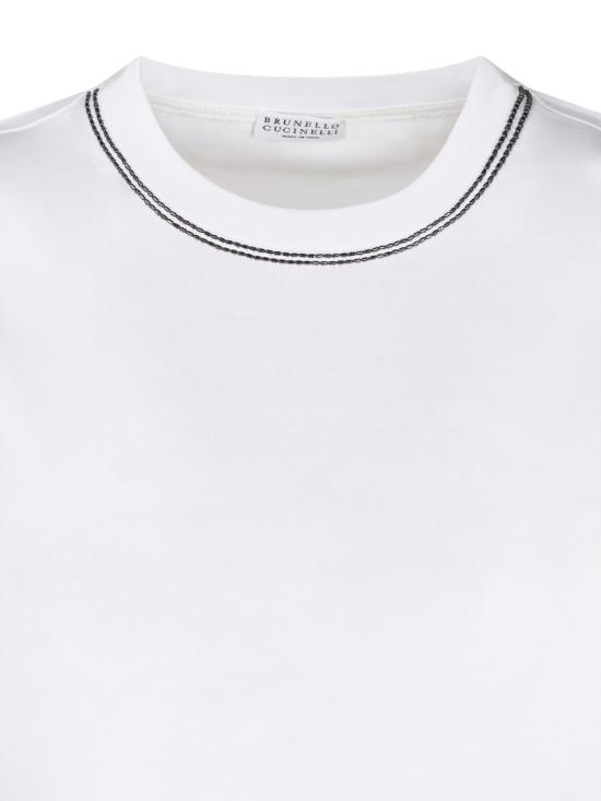 26SS 브루넬로 쿠치넬리 반팔 티셔츠 M0T81BZ100C6159 White - BRUNELLO CUCINELLI