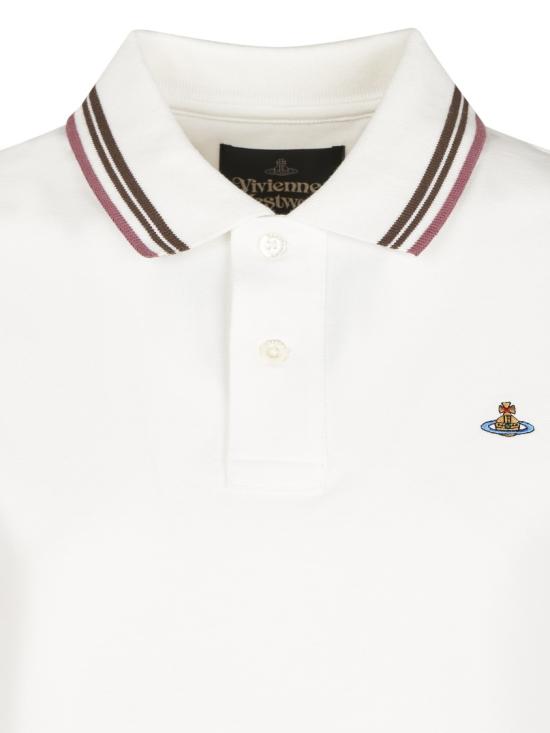26SS 비비안웨스트우드 폴로 티셔츠 1H010004J00AUA401 White - VIVIENNE WESTWOOD