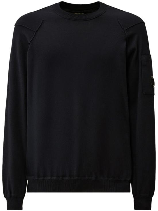 26SS 씨피 컴퍼니 코튼 씨 아일랜드 크루넥 렌즈 니트 20CMKN183A110560A888 Black