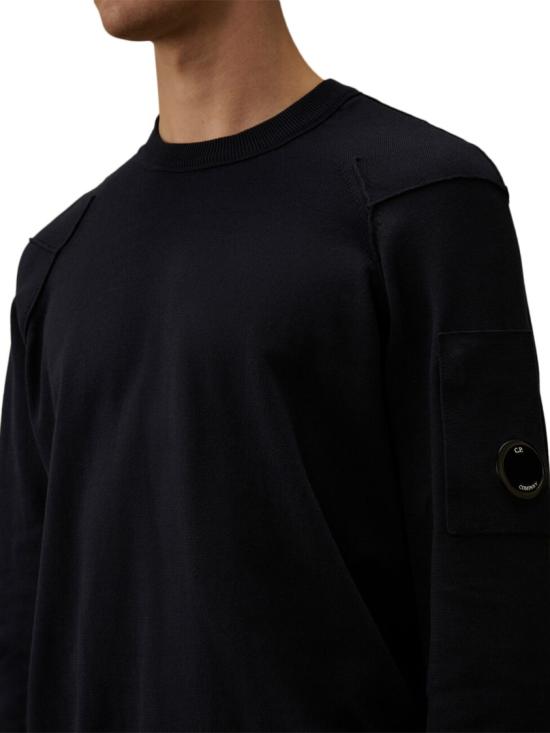 26SS 씨피 컴퍼니 코튼 씨 아일랜드 크루넥 렌즈 니트 20CMKN183A110560A888 Black - C.P. COMPANY