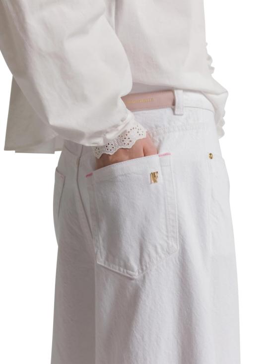 26SS 알베르타 페레티 스트레이트 팬츠 030516310002 White - ALBERTA FERRETTI