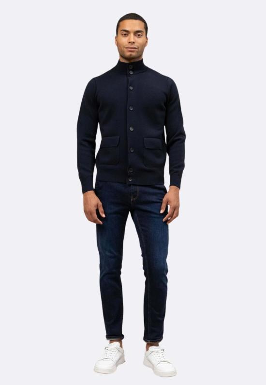 25FW 필리포 드 로렌티스 가디건 BB1MLTWM14M890 Blue - FILIPPO DE LAURENTIIS