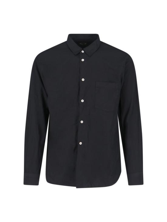 26SS 꼼데가르송 옴므 플러스 폴리에스터 슈링크 셔츠 PZ B004 PER 1 BLACK DOM