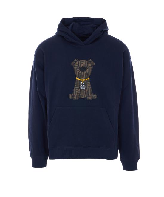 26SS 펜디 후드 티셔츠 FY1143 AW0QF0QG0 Blue