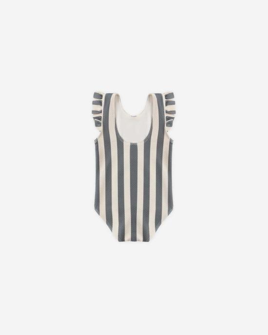  [키즈] 라일리 앤 크루 원피스 수영복 키즈 라일리 + 크루 퀸시 메이 스쿱백 원피스 수영복 레트로 오션 스트라이프 - RYLEE AND CRU