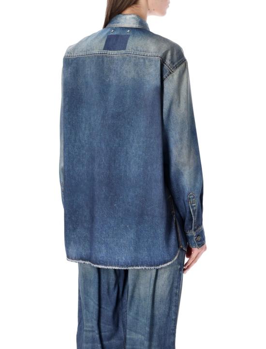 26SS 골든구스 데님 셔츠 GWP02525P00240650100 Blue - GOLDEN GOOSE