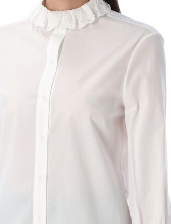 25FW 생로랑 셔츠 842627Y7K369601 White - SAINT LAURENT