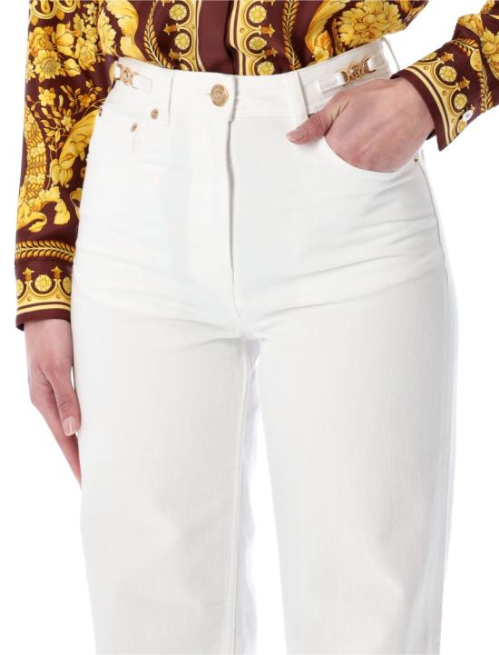 26SS 베르사체 스트레이트 팬츠 10137451A085701D110 White - VERSACE