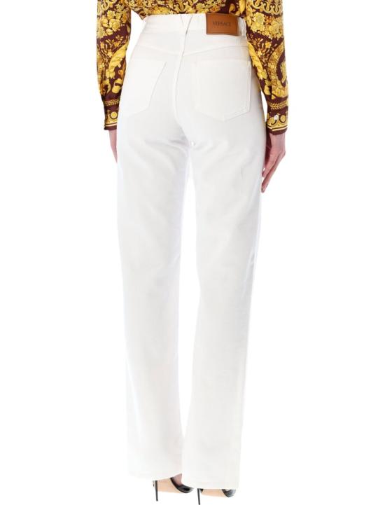 26SS 베르사체 스트레이트 팬츠 10137451A085701D110 White - VERSACE