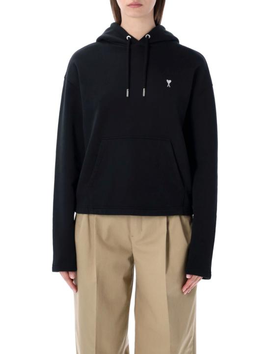 26SS 아미 ADC 콘트라스트 하트 후드 티셔츠 FSW767730045 Black