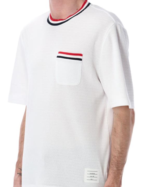 26SS 톰브라운 포인텔 코튼 티셔츠 MJS259AJ0153100 White - THOM BROWNE