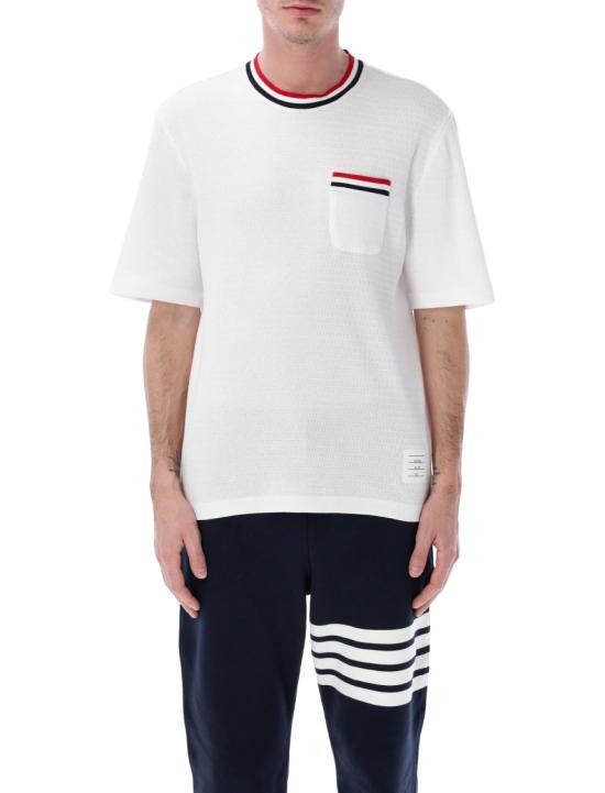 26SS 톰브라운 포인텔 코튼 티셔츠 MJS259AJ0153100 White