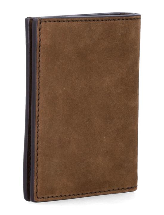 26SS 톰포드 누벅 T 라인 폴딩 카드 홀더 Y0279LCL504SEBU Brown - TOMFORD