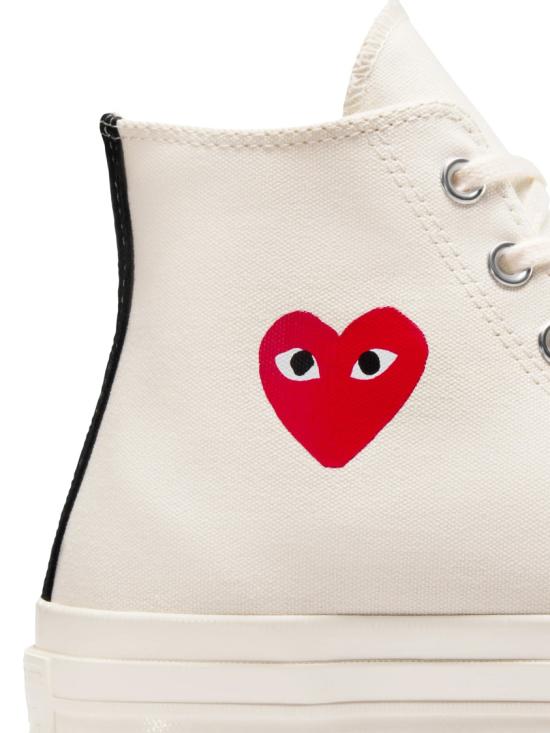 26SS 꼼데가르송 플레이 X 컨버스 스니커즈 AZK129001WHITE Neutrals - COMME DES GARCONS PLAY CONVERSE