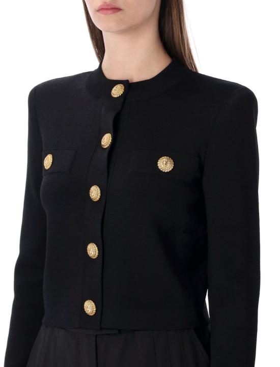 26SS 발망 라이트 트위드 가디건 GF1KL000KJ430PA Black - BALMAIN