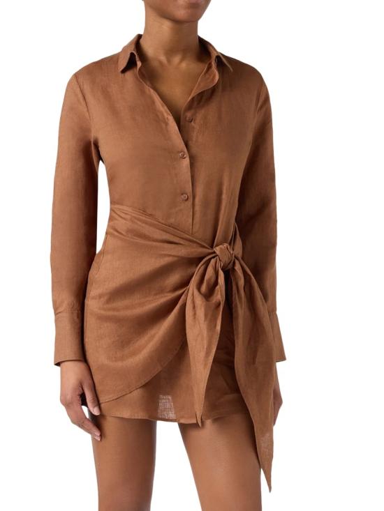 26SS 세인트바쓰 미디 원피스 RVI000100121L Brown - MC2 SAINT BARTH