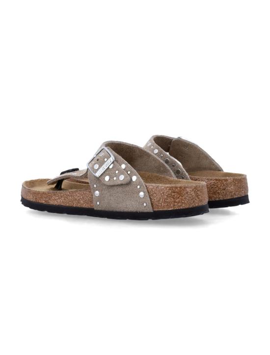 26SS 버켄스탁 지제 리벳 스웨이드 레더 1029388TAUPE Brown - BIRKENSTOCK
