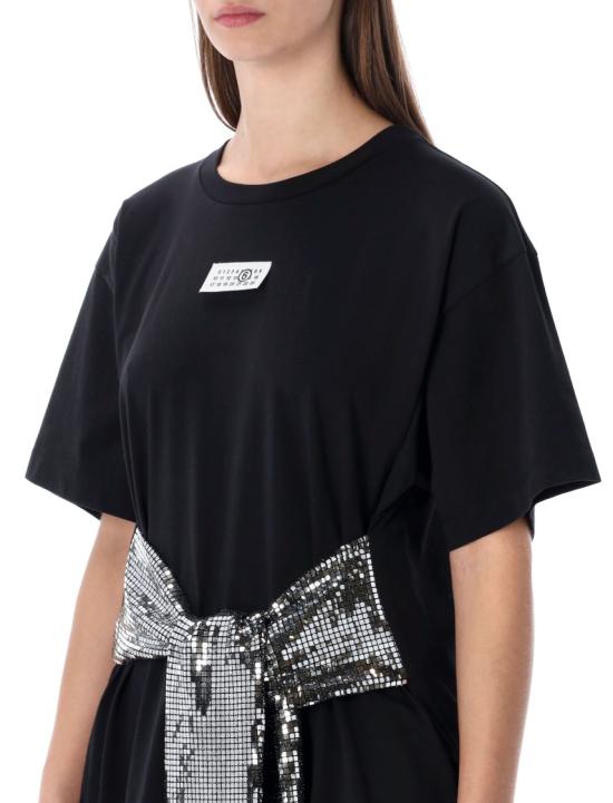 26SS MM6 메종마르지엘라 코튼 티셔츠 윗 글러브 S52GC0358M20170900 Black - MM6 MAISON MARGIELA