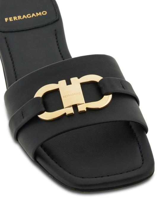 26SS 살바토레 페라가모 뮬/슬리퍼 769636001 Black - SALVATORE FERRAGAMO