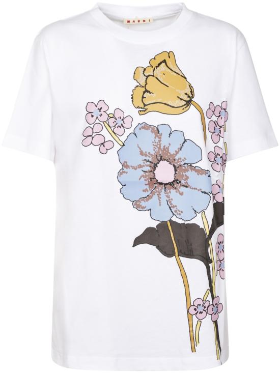 26SS 마르니 반팔 티셔츠 THJE0293PSUSCY78PRW01 White