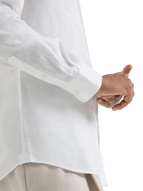 26SS 브루넬로 쿠치넬리 이지 핏 셔츠 MM6840627C001 White - BRUNELLO CUCINELLI