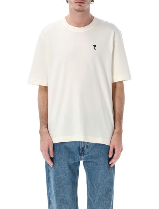 26SS 아미 스몰 하트 로고 박시 핏 티셔츠 UTS387726136 White