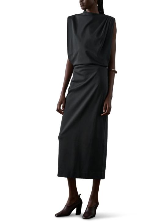 26SS 쉐르 롱 원피스 ROB0149GEMMANOI0125S Black - SOEUR