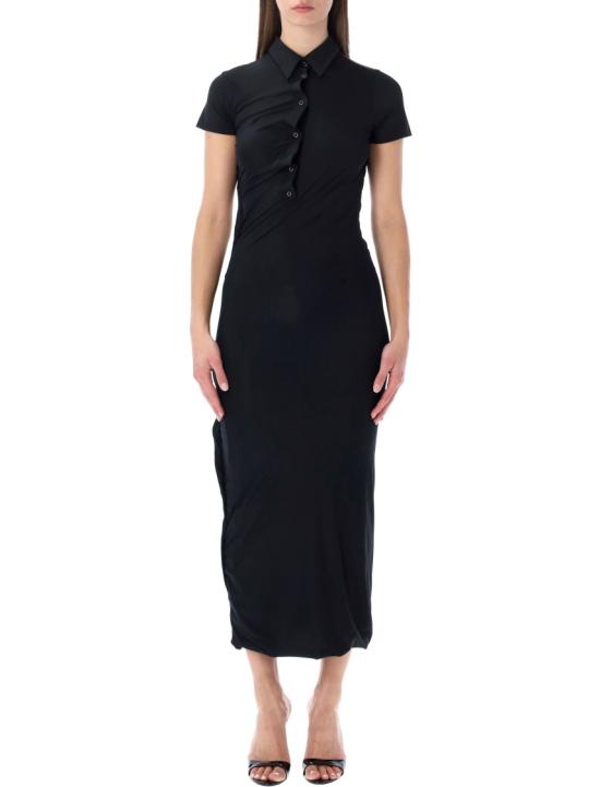 26SS 오토링거 롱 원피스 10350370301BLKYLW Black