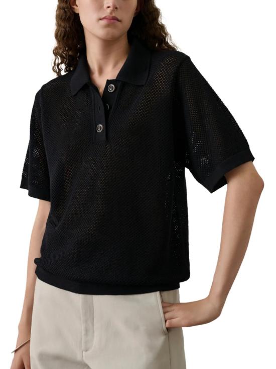 26SS 쉐르 폴로 티셔츠 PUL0741HARVEYNOI0126S Black - SOEUR