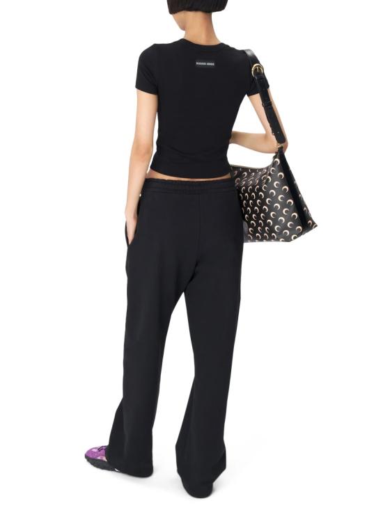 26SS 마린세르 문 로고 저지 베이비핏 티셔츠 WTT012ACJER0008BK99 Black - MARINE SERRE