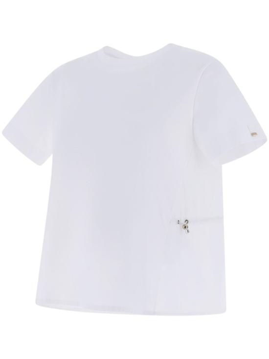 26SS 에르노 시크 코튼 저지 & 뉴 테크노 태피터 티셔츠 JG000224D520061000 White - HERNO