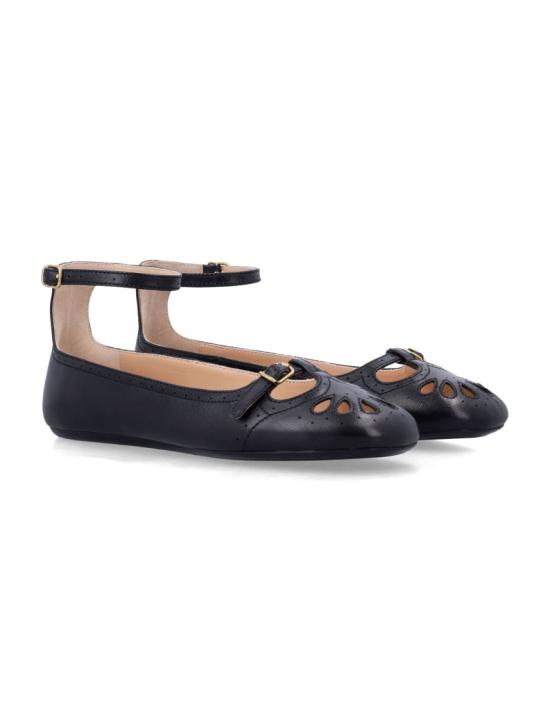 25FW 끌로에 플랫 슈즈 CHC25W14VUN001 Black - CHLOE