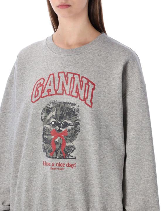 26SS 가니 키티 스웨트셔츠 A106001611032920 Grey - GANNI