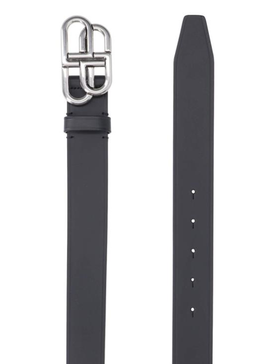 26FW 발렌시아가 BB 라지 레더 벨트 570370 1CH0B1000 Black - BALENCIAGA