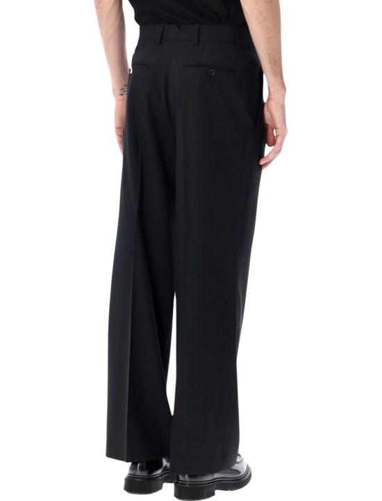 26SS 아미 뉴 울 로우 웨이스트 와이드 트라우저 HTR860WV0194001 Black - AMI