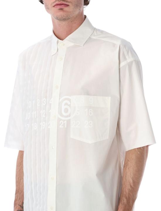 26SS MM6 메종마르지엘라 반팔 셔츠 SH0DR0007MTN135961 White - MM6 MAISON MARGIELA