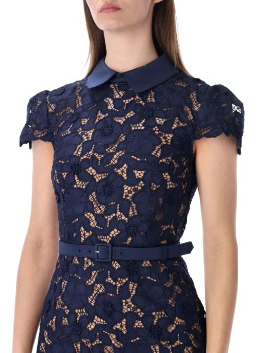 26SS 셀프 포트레이트 롱 원피스 RS26171MNNAVY Black - SELF PORTRAIT