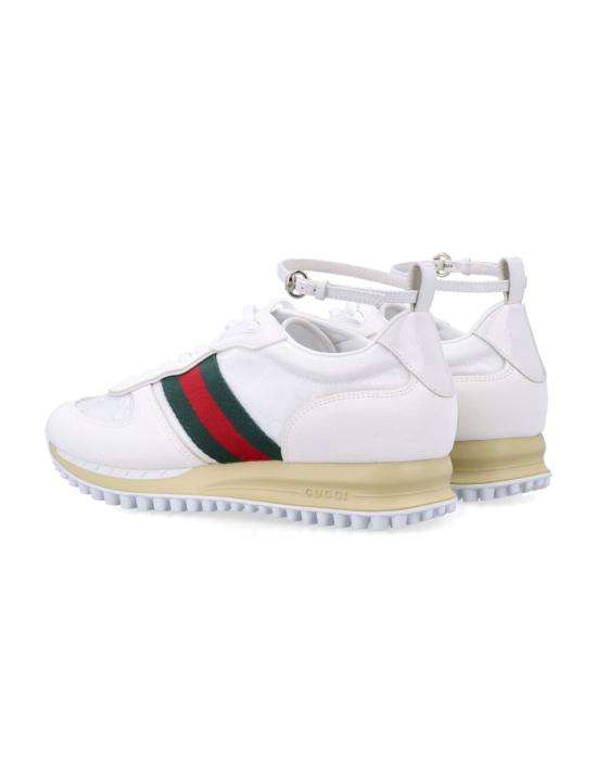 25FW 구찌 리모션 레이스업 스웨이드 스니커즈 832918AAEZM9067 White - GUCCI