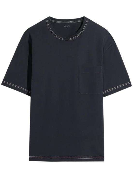 26SS 르메르 박시 저지 숏 슬리브 티셔츠 TS0010 LJ1010BR498 Black